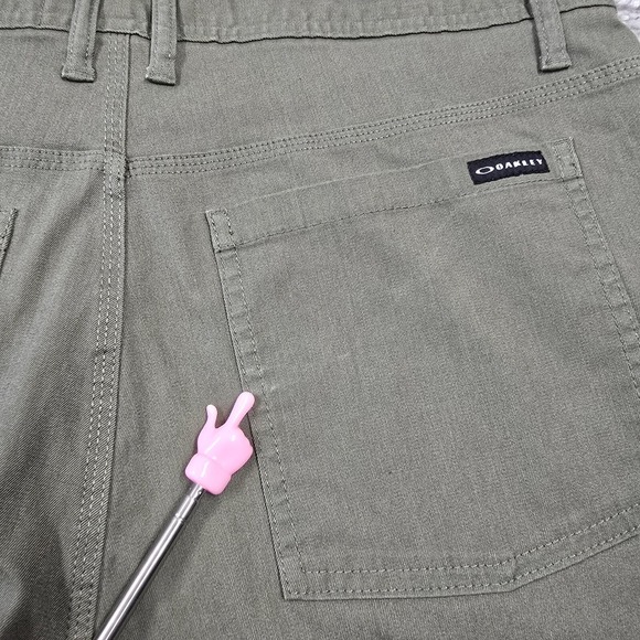 Oakley Pants Men 34x32 Green Slim Fit Straight Leg Cotton Skate Outdoor Causal - Picture 6 of 11